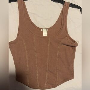 Cropped Bozzolo tan tank